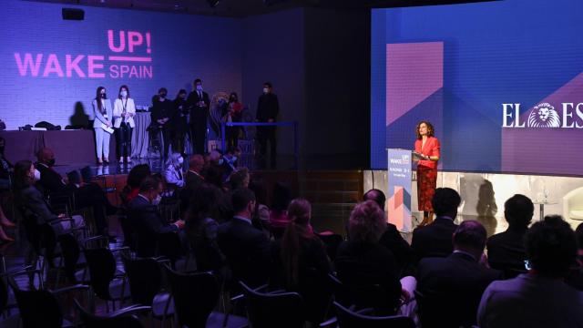 María Jesús Montero, ministra de Hacienda y Función Pública, durante su intervención en Wake Up, Spain!.