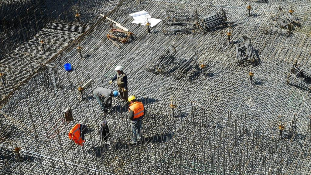 Obreros en una obra.
