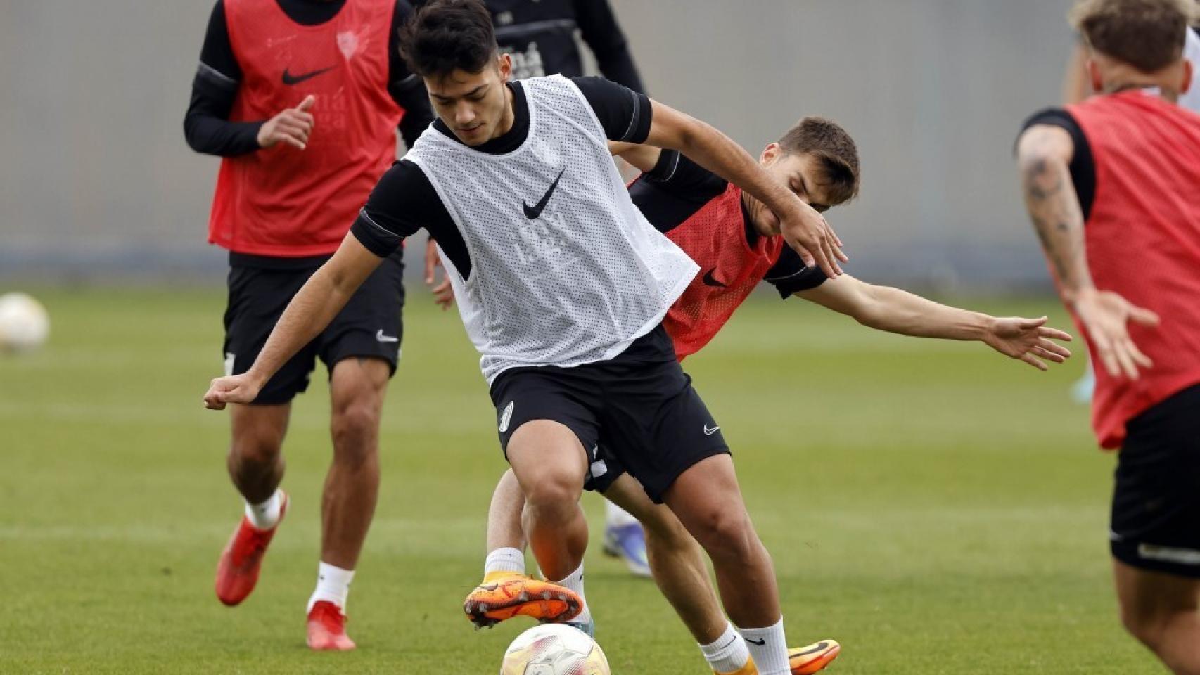 Ismael Gutiérrez y Aleix Febas, en un entrenamiento.