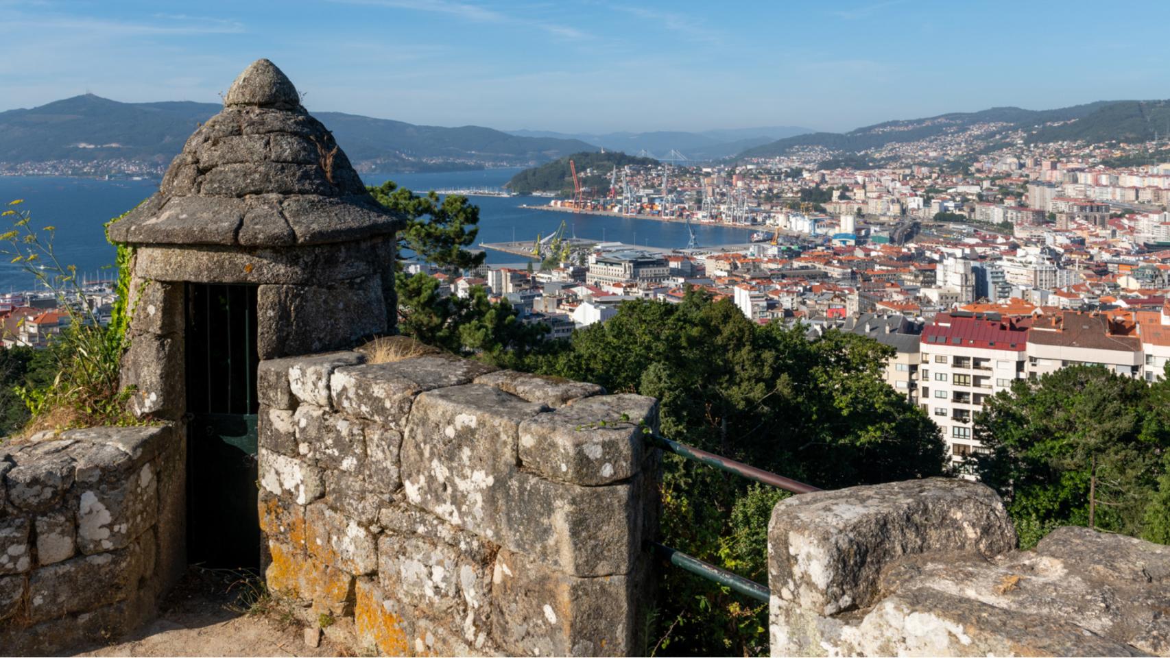 Panorámica de la ciudad de Vigo desde O Castro.