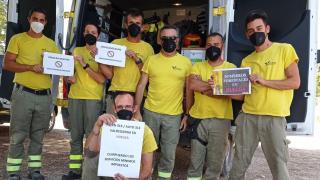 Protesta de los trabajadores de Geacam en julio de 2021.