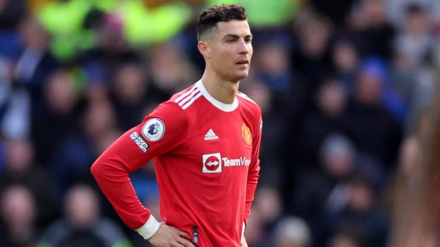 Cristiano Ronaldo durante su partido de la Premier League contra el Everton