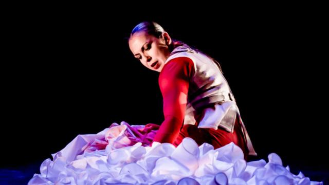 Una bailarina sobre el escenario.