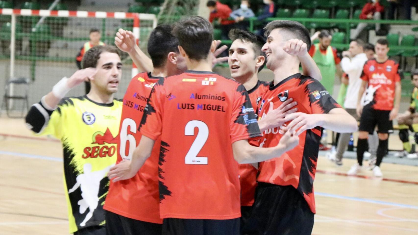 El equipo segoviano en un partido anterior