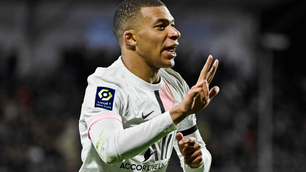 Kylian Mbappé, en un partido del PSG de la temporada 2021/2022
