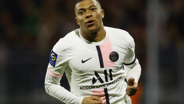 Kylian Mbappé, en un partido del PSG de la temporada 2021/2022