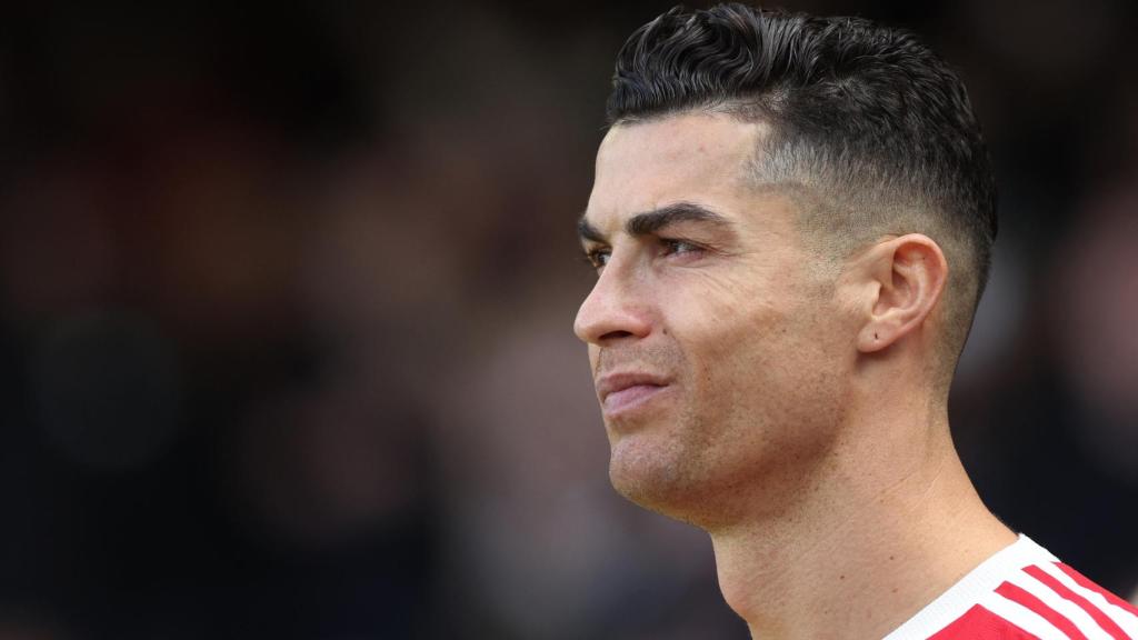 Cristiano Ronaldo, en un partido del Manchester United de la temporada 2021/2022