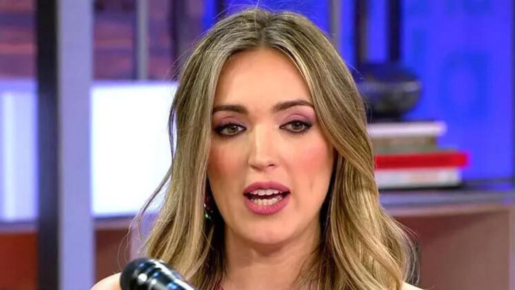 Marta Riesco, en una de sus intervenciones en Telecinco.