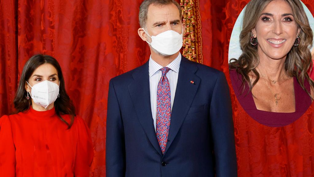 Los reyes de España, Felipe VI y Letizia, en montaje de EL ESPAÑOL junto a la presentadora Paz Padilla.