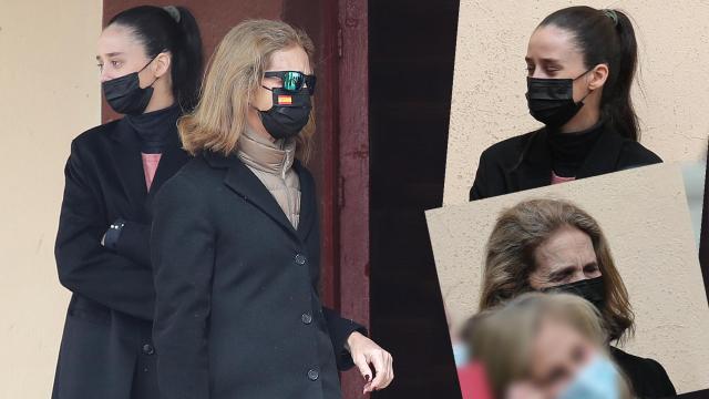 La infanta Elena y Victoria Federica no han podido contener las lágrimas en el entierro de su gran amigo.