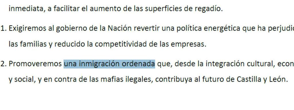 Programa Vox y PP