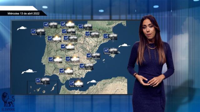 El tiempo para el miércoles 13 de abril.