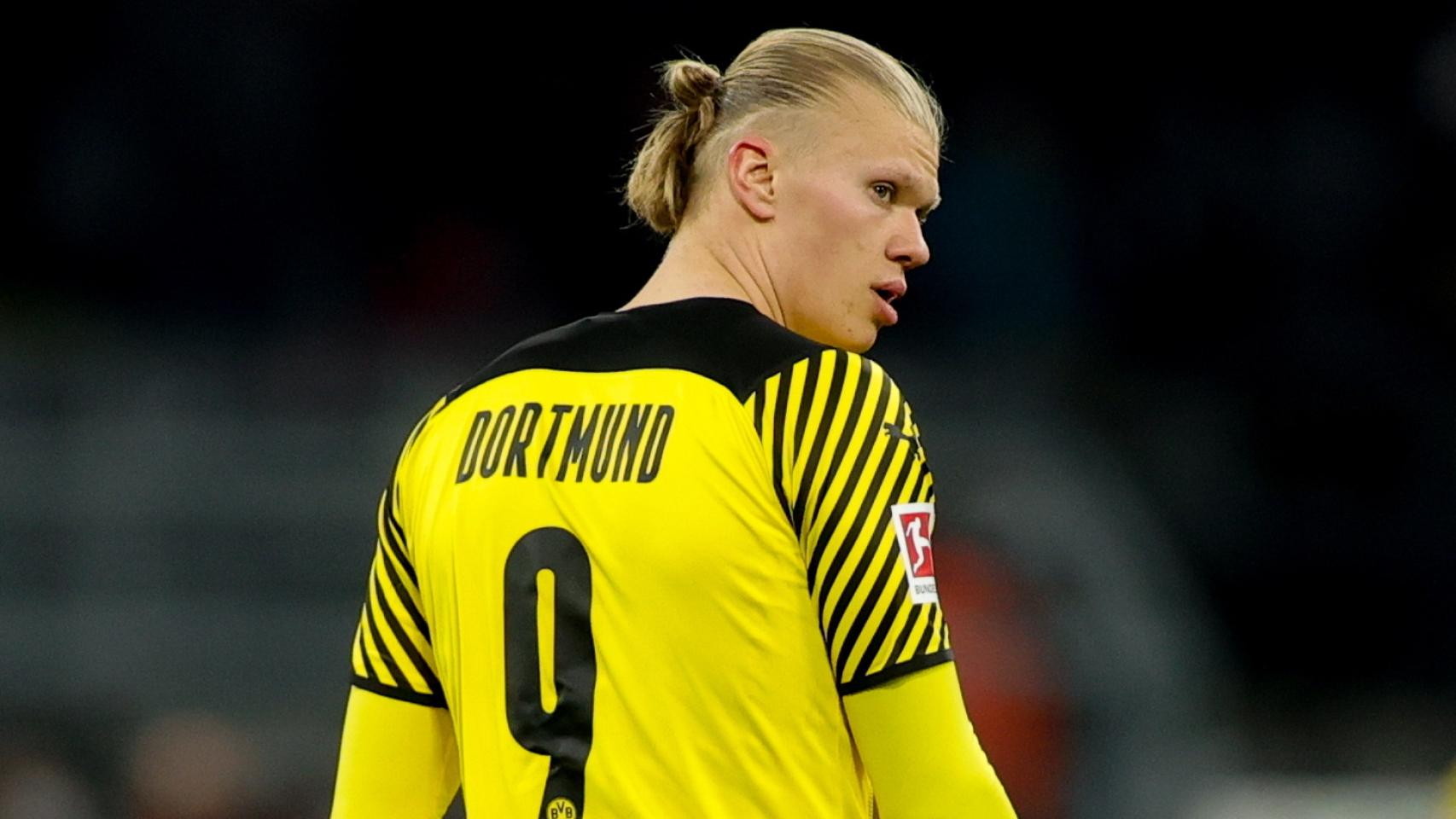 Haaland, durante un partido con el Borussia Dortmund