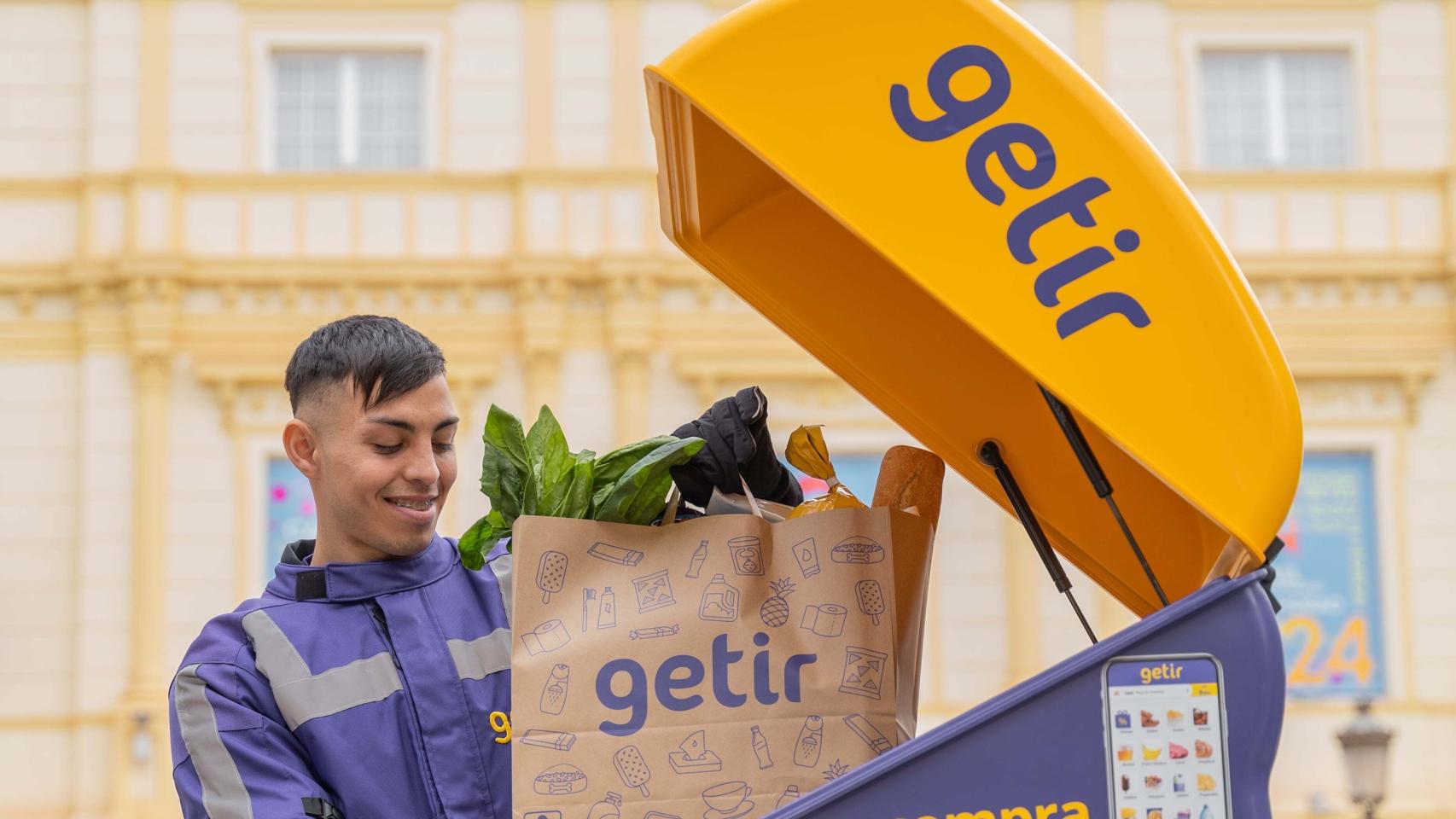 Un repartidor de Getir.