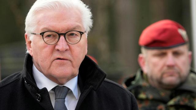 El presidente alemán, Frank-Walter Steinmeier, durante una visita a Lituania el pasado mes de marzo.