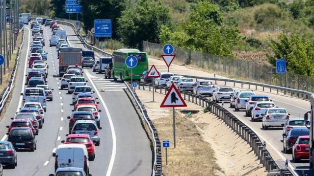 Un atasco en la carretera.