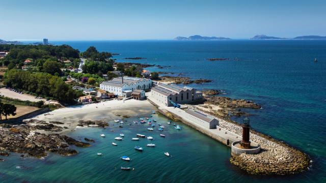 El Museo do Mar de Vigo visto desde el aire.
