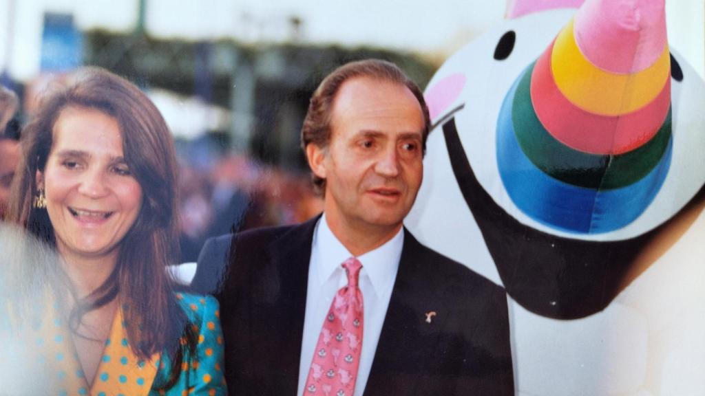 Curro con el rey Juan Carlos I y la infanta Elena en la Expo 92 de Sevilla.