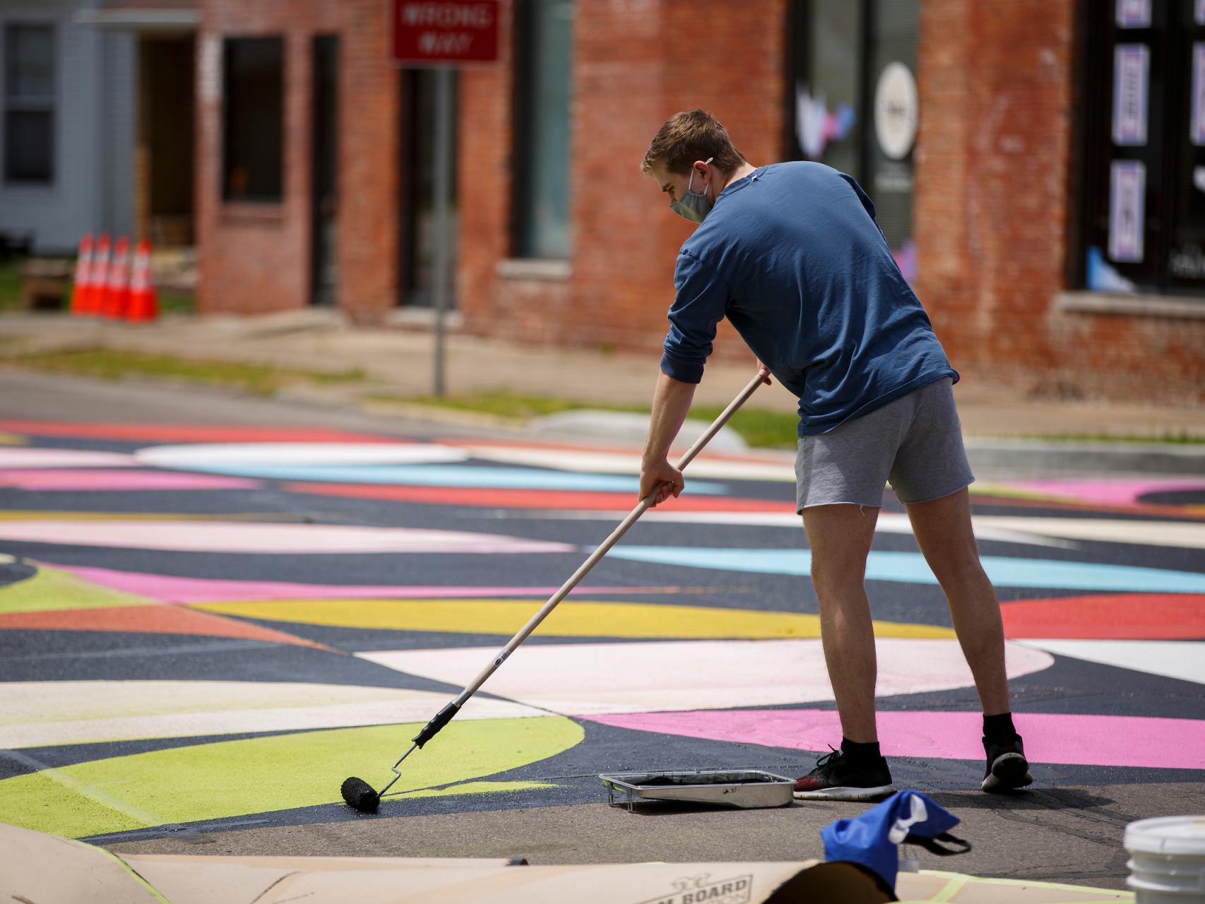 Asphalt Art Installations de Bloomberg Philanthropies en Columbus