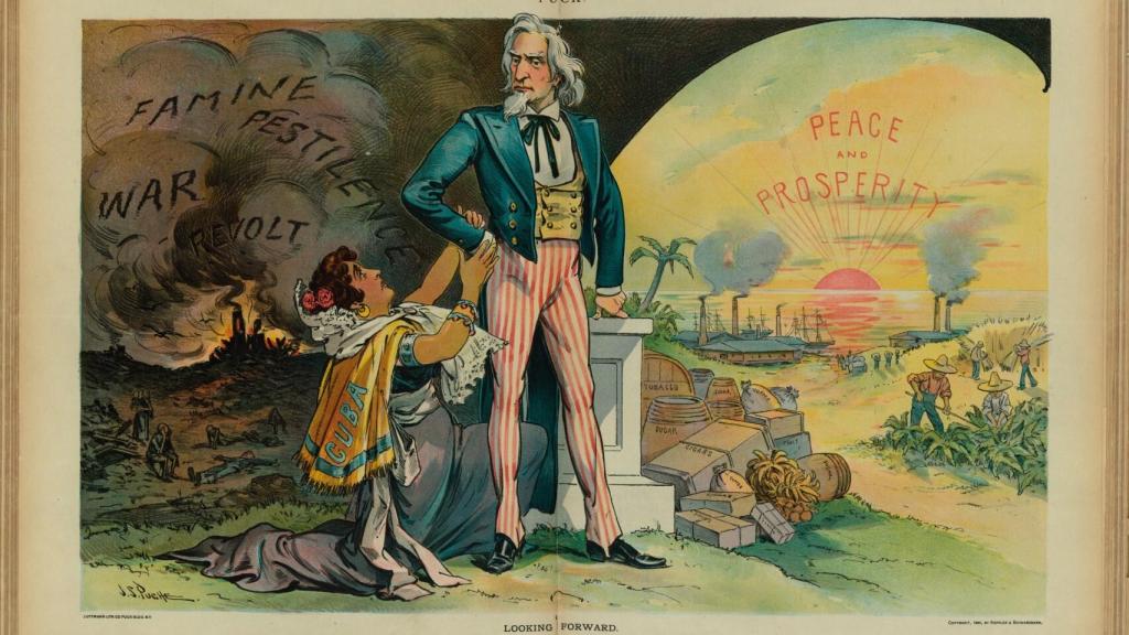 Ilustración de J.S. Pughe publicada en una edición de 1899 de la revista 'Puck'