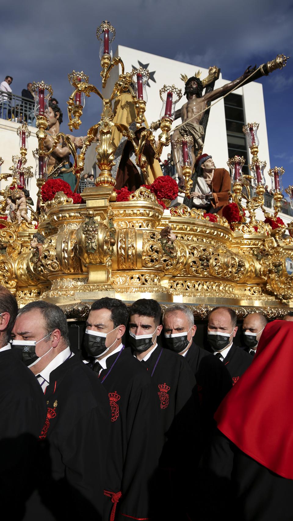 Moreno, en la procesión.