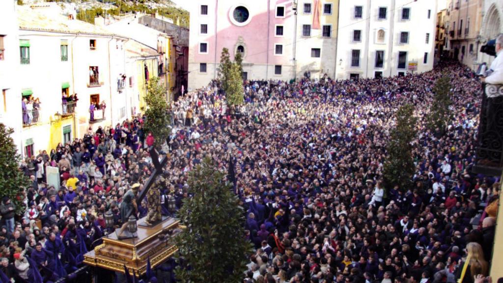 Imagen de Cuenca durante la procesión de las Turbas.