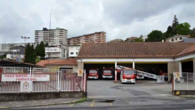 El parque de los bomberos de Pontevedra, situado en el Paseo Domingo Fontán.