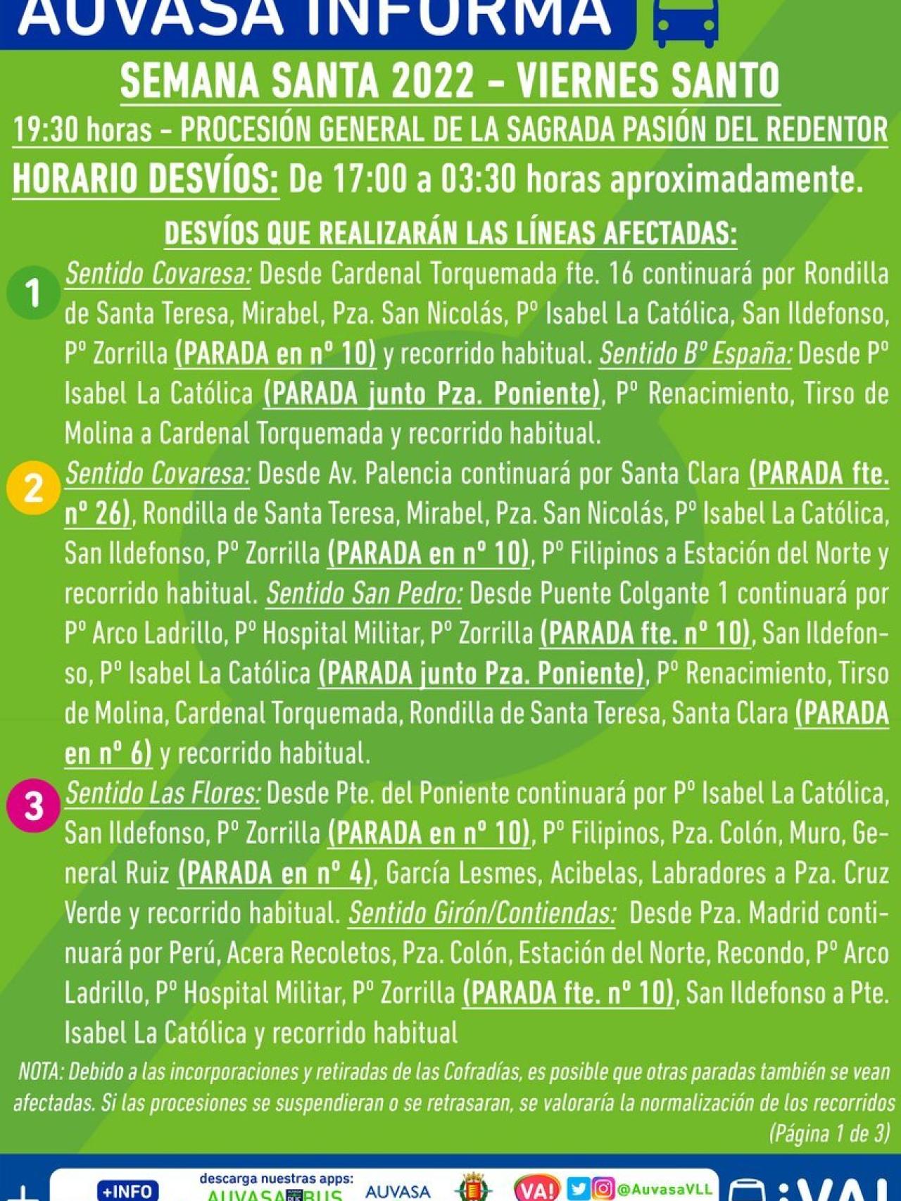 Líneas Auvasa