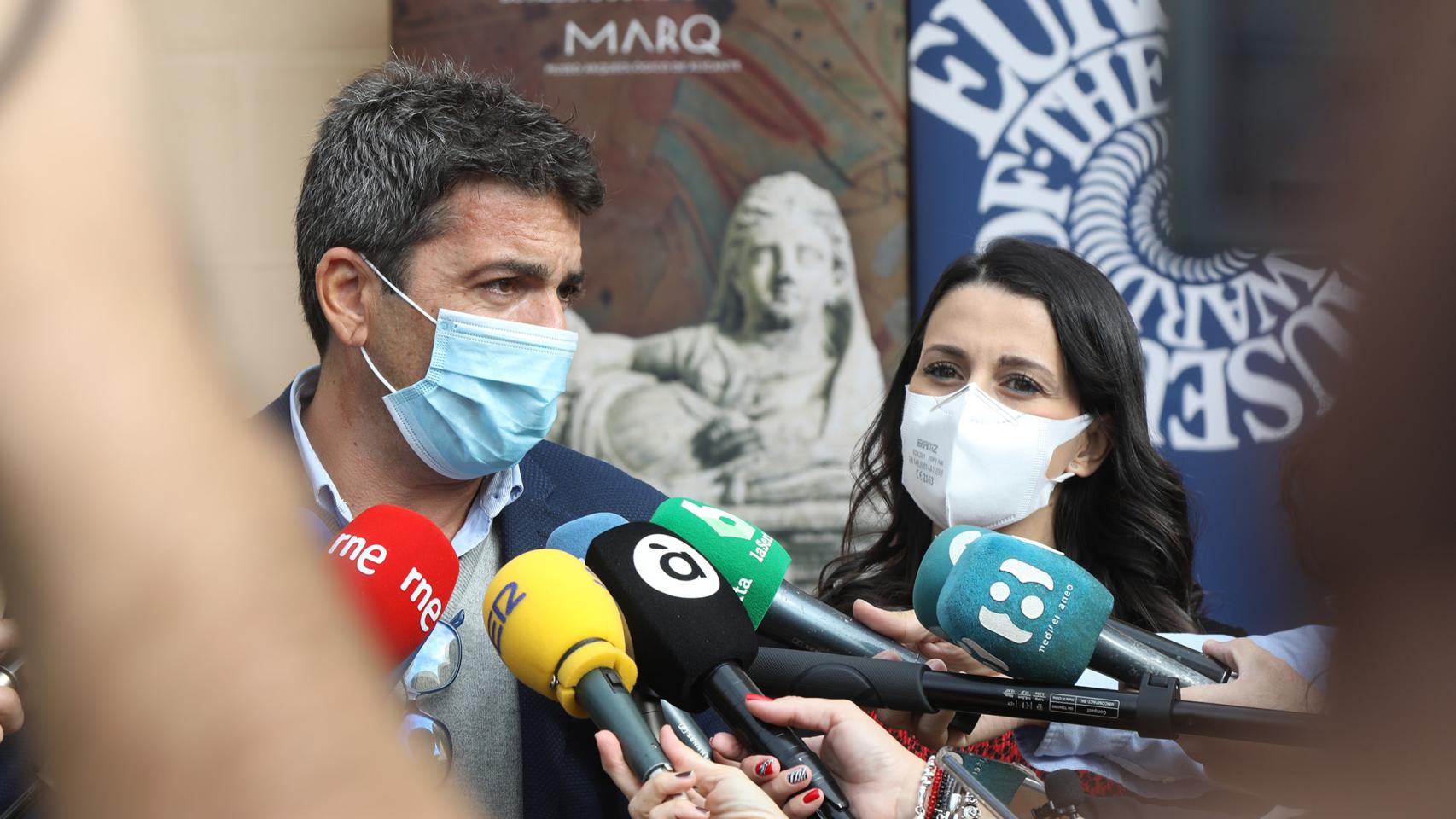 El presidente del PPCV, Carlos Mazón, e Inés Arrimadas, en una imagen de archivo.