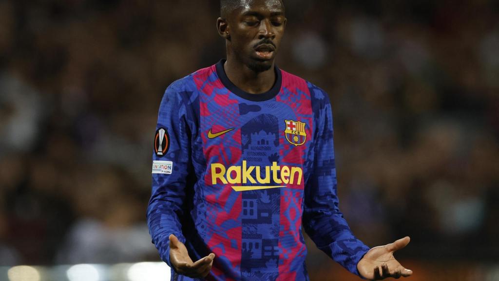Dembélé durante un momento del partido