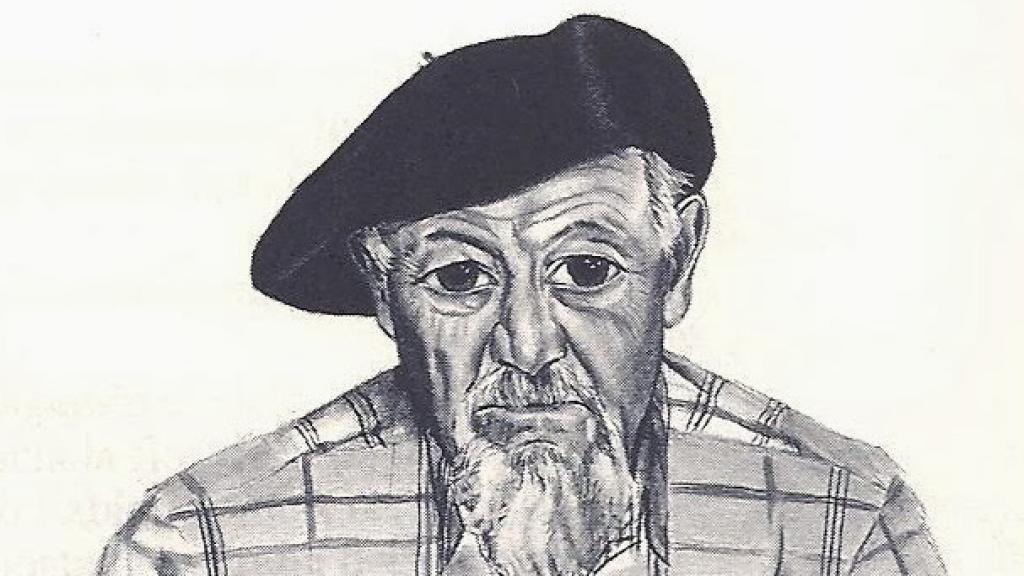 Retrato del poeta Waldo Santos obra de la artista zamorana Ana Franco