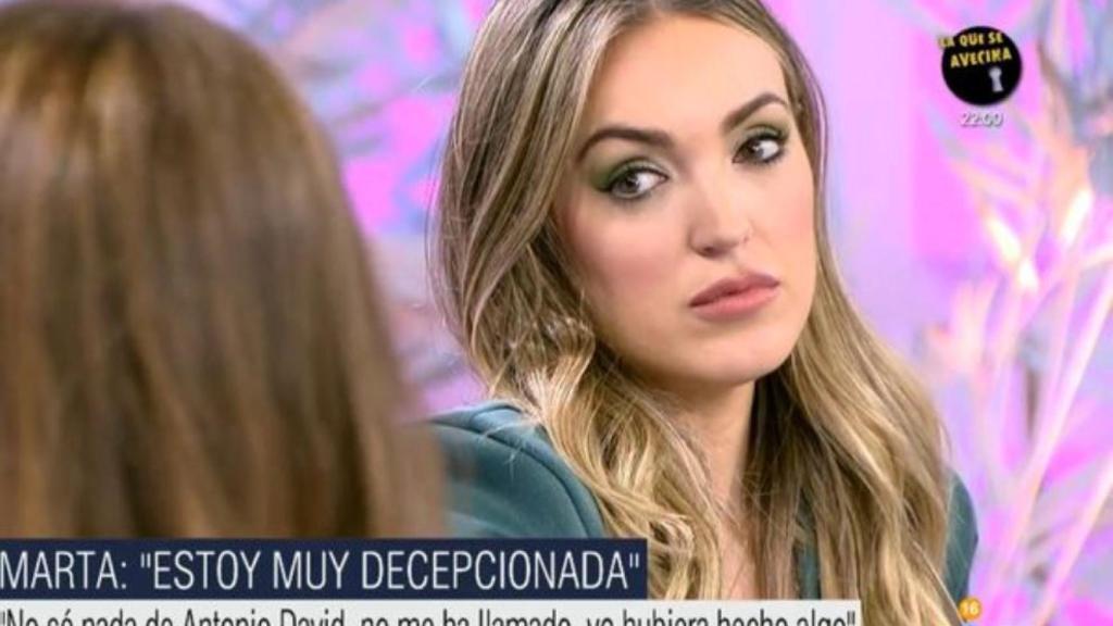 Marta Riesco rompió con Antonio David en directo.