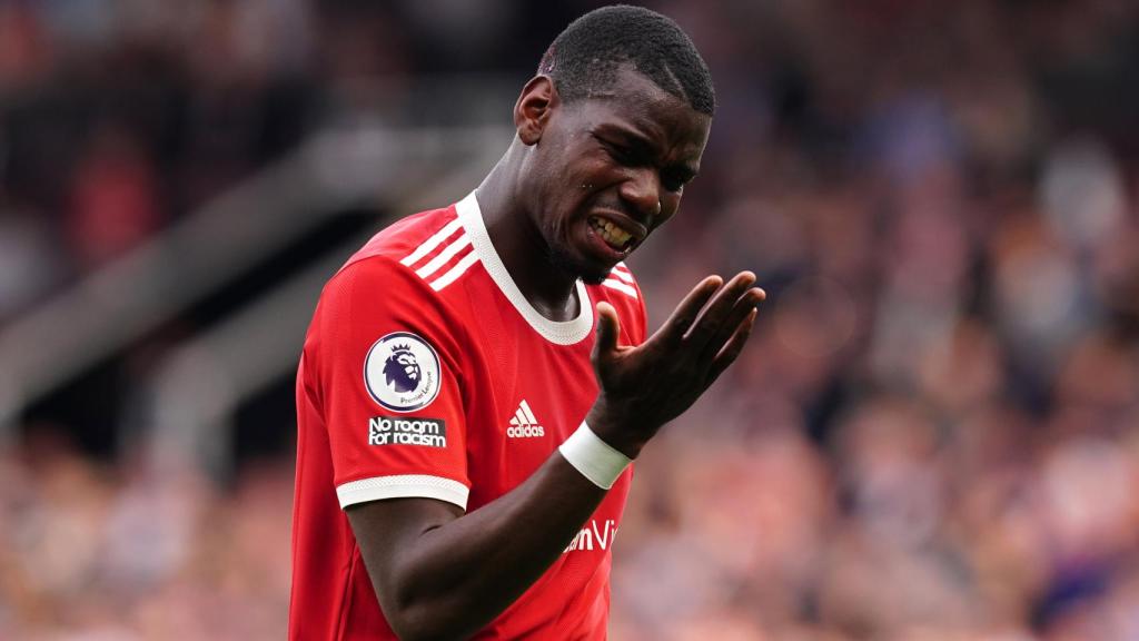 Paul Pogba, en un partido del Manchester United de la temporada 2021/2022