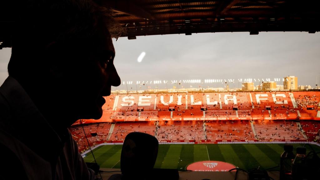Manolo Lama, durante el partido del Sevilla FC.