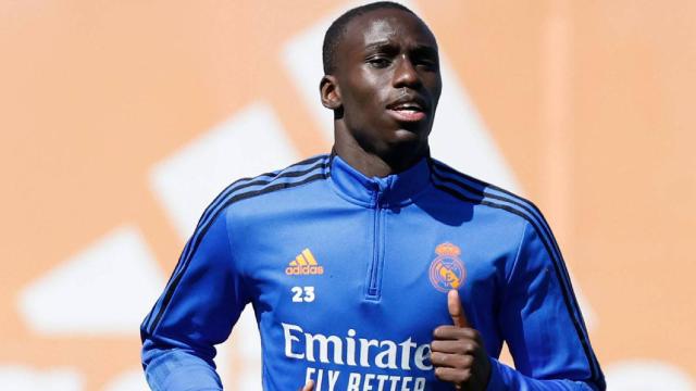 Ferland Mendy, durante un entrenamiento.