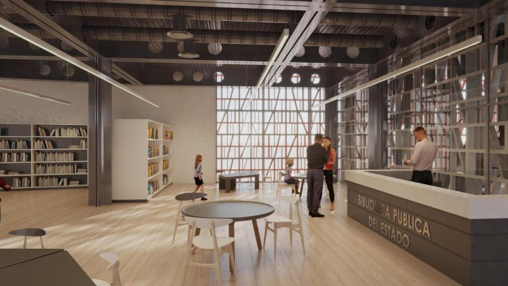 Otra de las imágenes previstas del interior de la biblioteca.