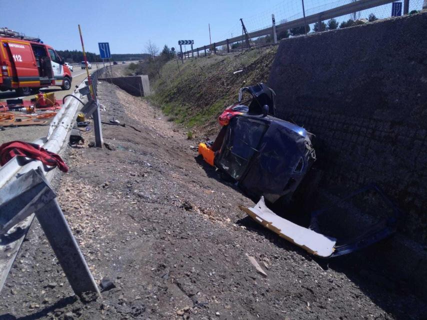 Imagen del accidente en Brañuelas