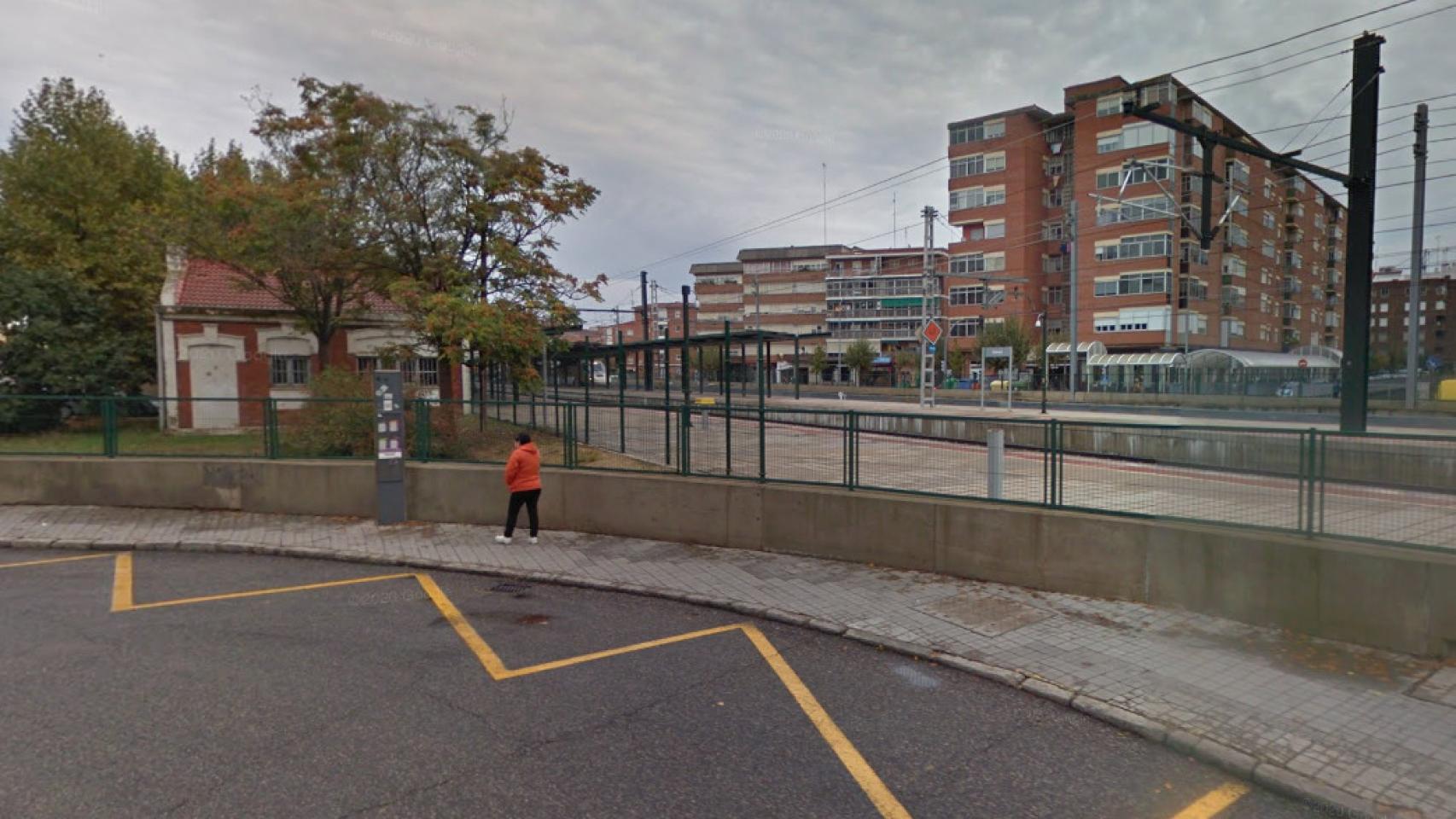 Lugar donde impactó el vehículo en Palencia