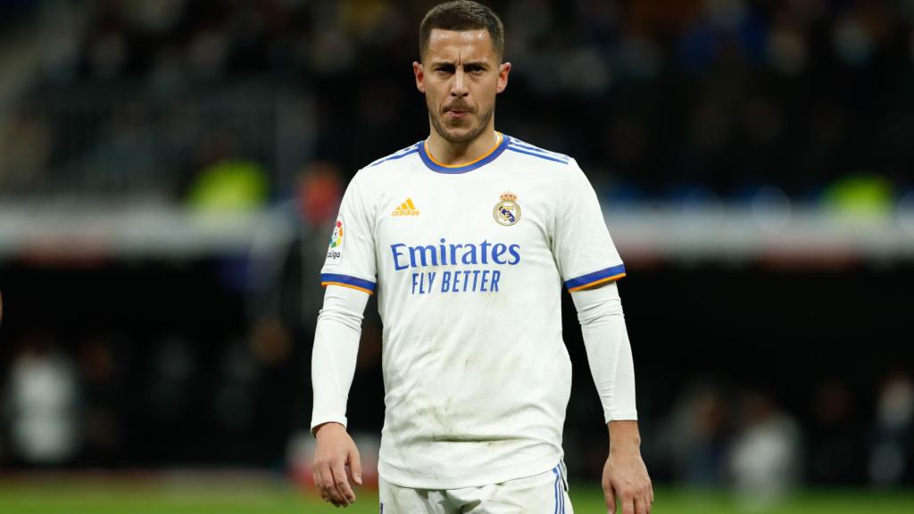 Eden Hazard, durante un partido del Real Madrid.