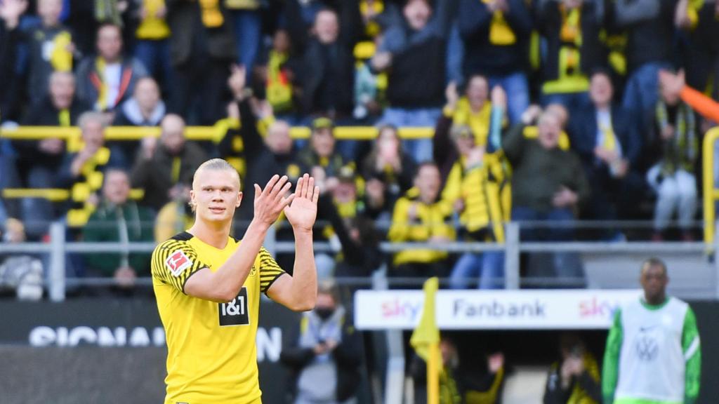 Erling Haaland, durante un partido en el Signal Iduna Park.