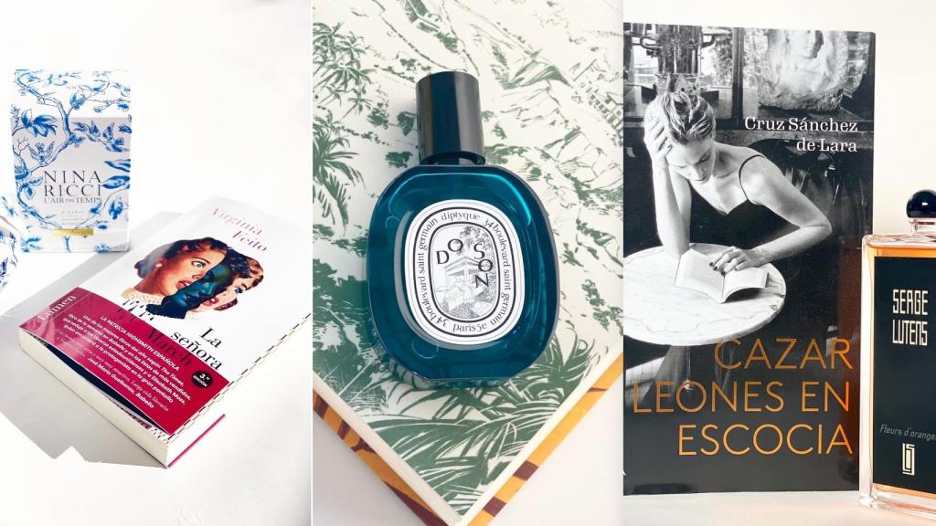 'La Señora March' con el perfume L’ Air du Temps; Do Son Eau de Toilette de Diptyque y 'Cazar leones en Escocia' con Fleurs d’Oranger de Serge Lutens.