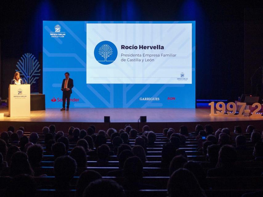 Acto de conmemoración del 25 aniversario de Empresa Familiar de Castilla y León, este martes en Salamanca. / ICAL