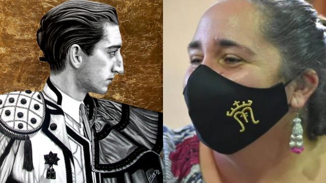 Fer Fidalgo y el cartel anunciador