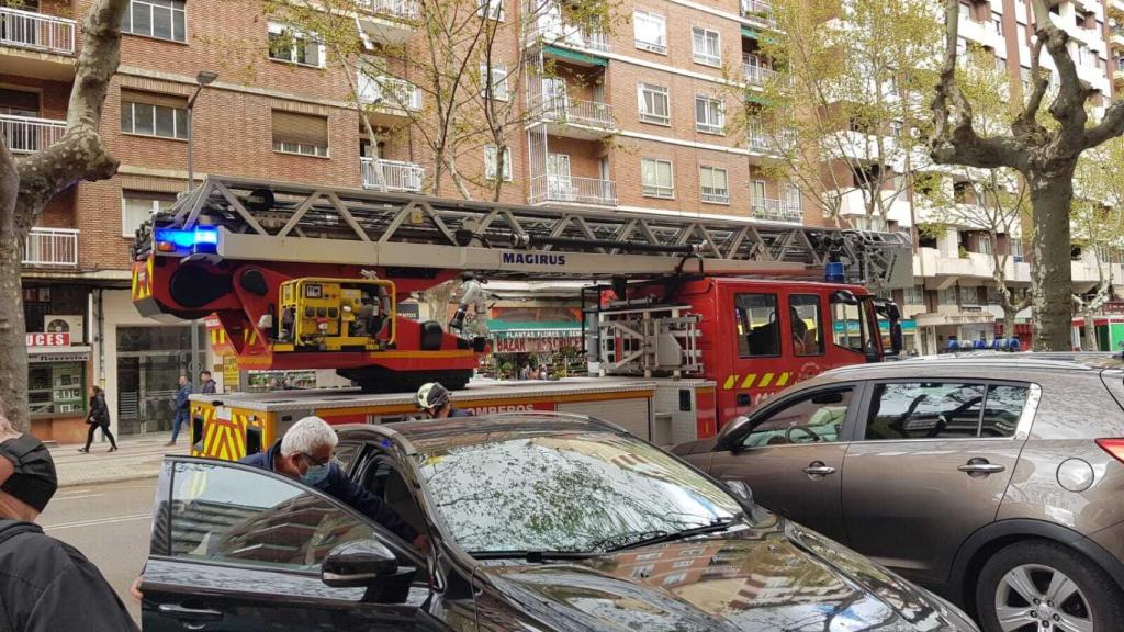 Bomberos de Zamora en el lugar del suceso