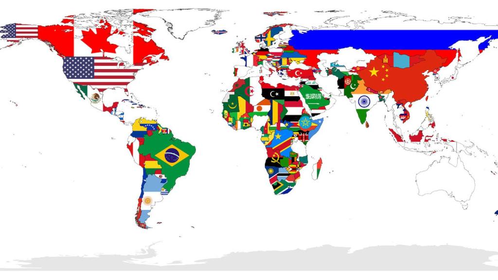 ¿Cuál es el único color que no aparece en las banderas?