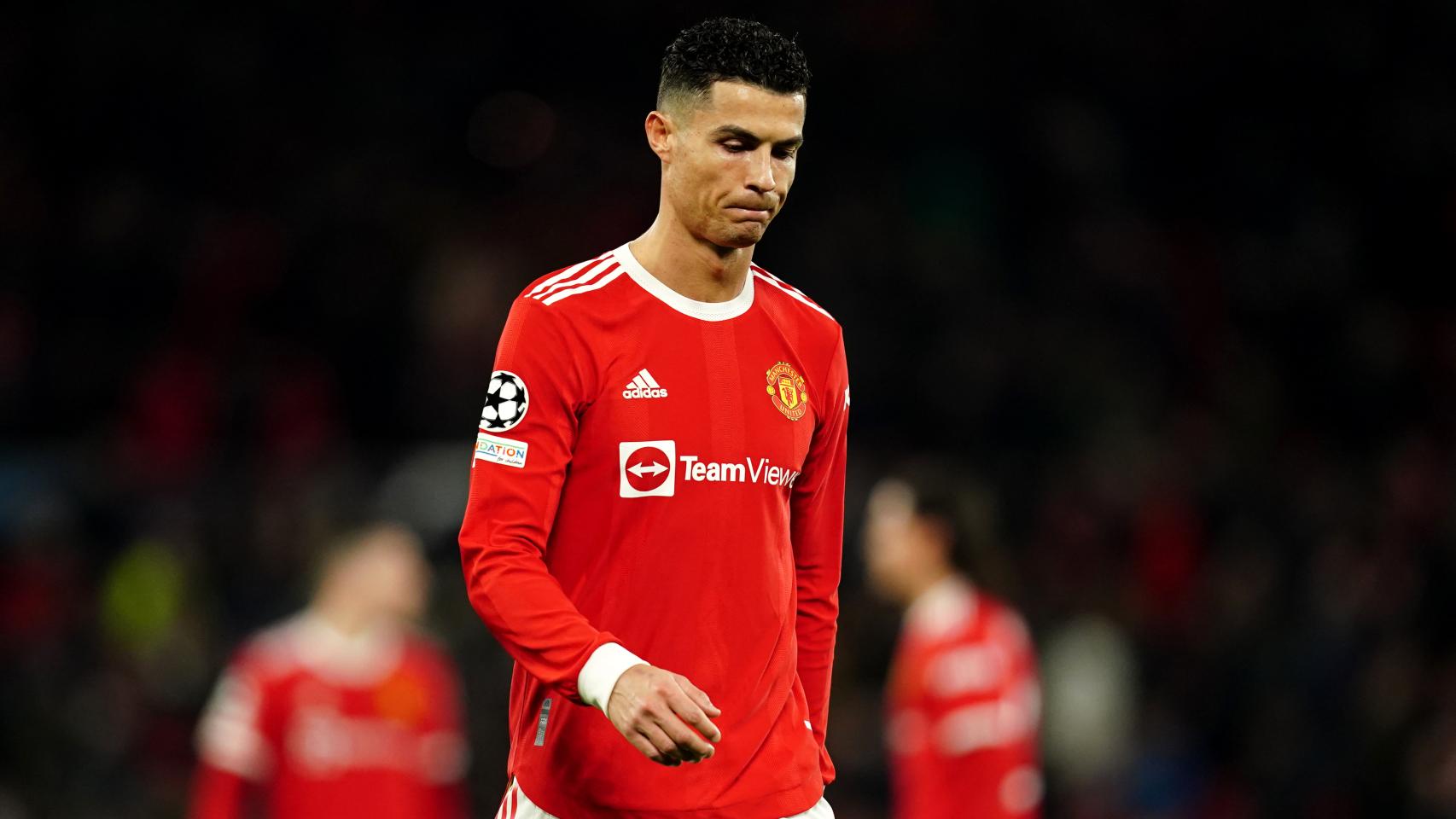 Cristiano Ronaldo durante un partido con el Manchester United
