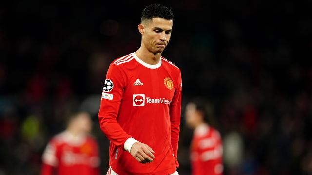 Cristiano Ronaldo durante un partido con el Manchester United