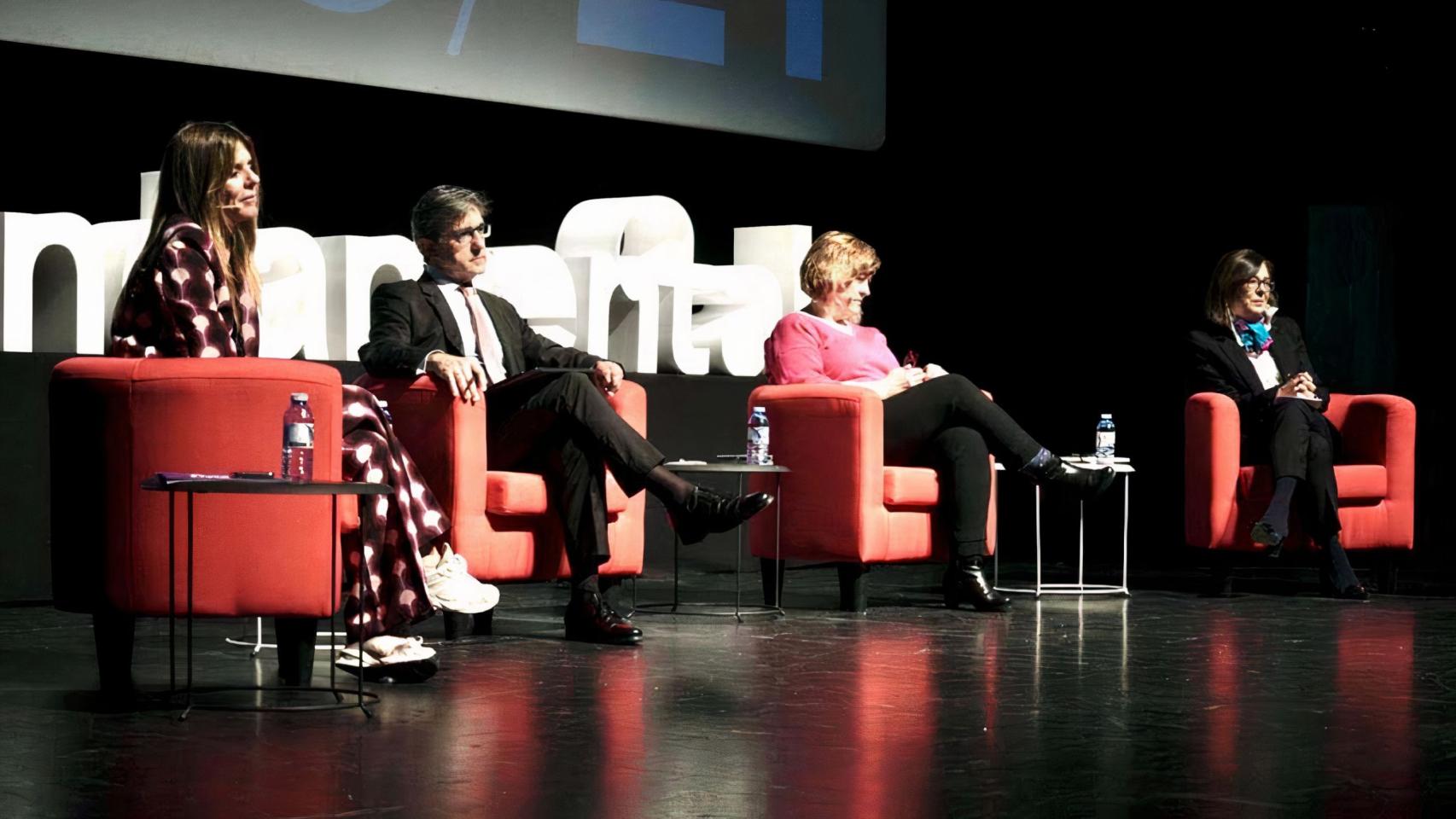 El vicerrector de Economía de la UVigo, José María Martín Moreno, en la mesa redonda con la que se abrió la programación del foro.