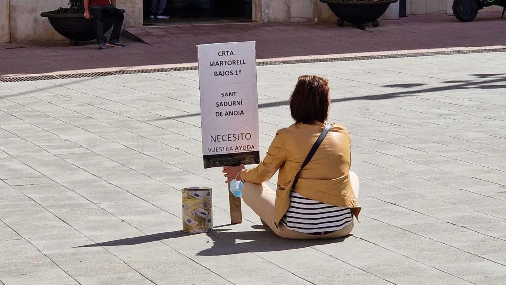Mar, durante su protesta.