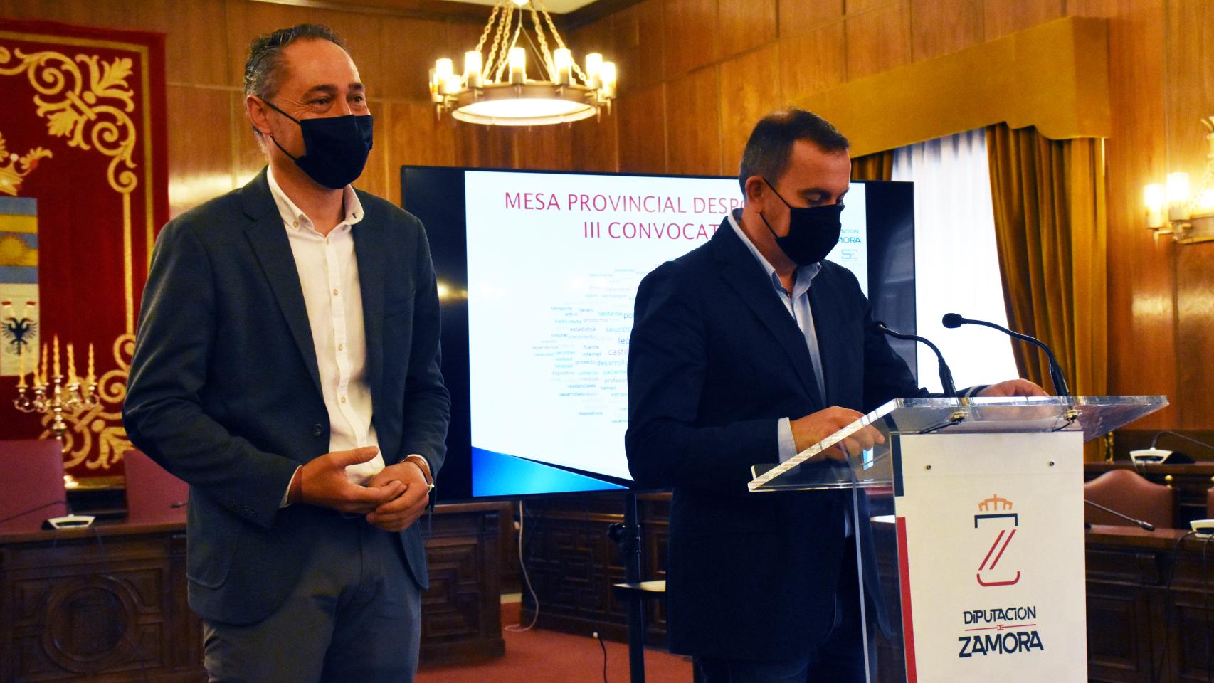 El presidente de la Diputación, Francisco Requejo y el diputado de Desarrollo Económico, Emilio Fernández